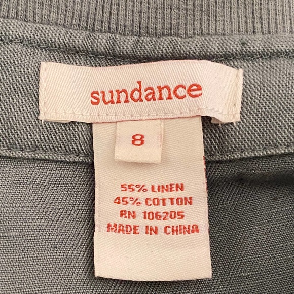 Sundance Green Linen Cotton Moto Jacket - Picture 7 of 7